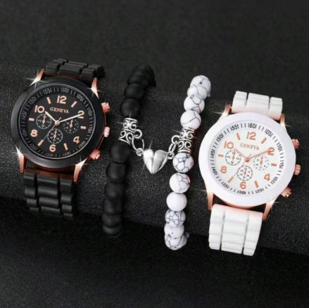 Set Fashionable Best-selling Classic Couple Watch Set  4-piece