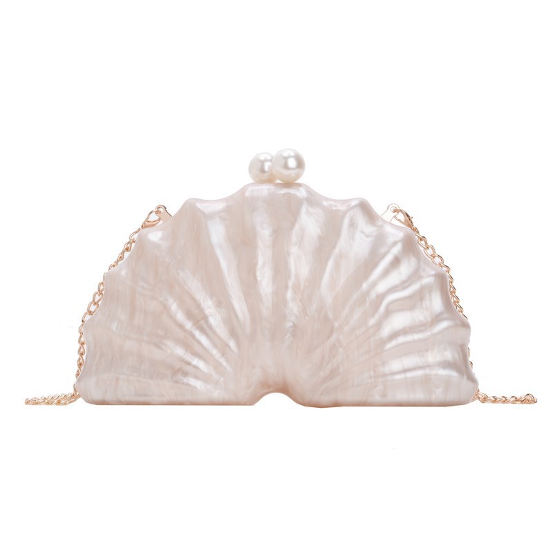 Stylish Acrylic Shell-shaped Clutch Bag Luxury Fashion Evening Bag