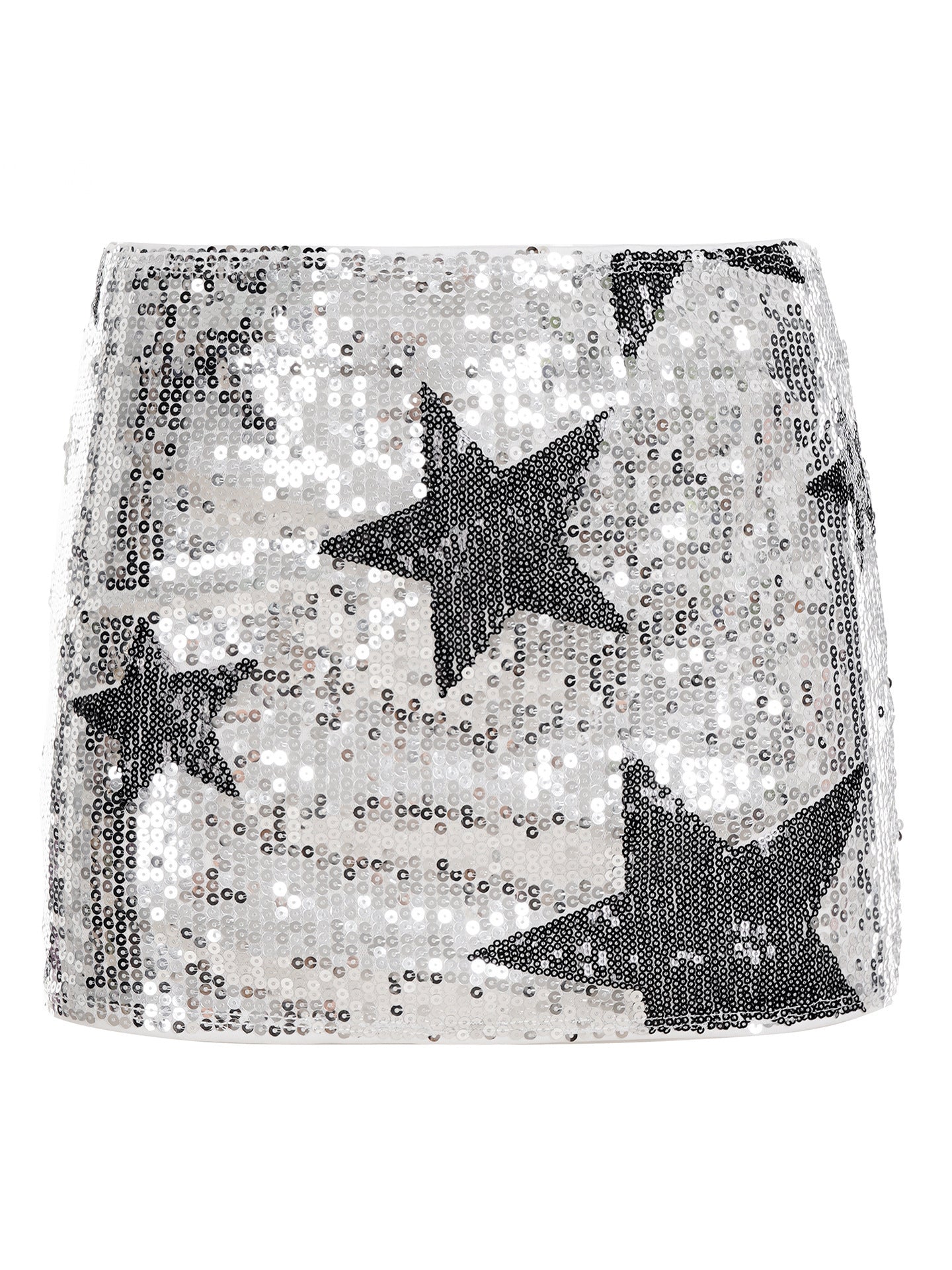 European And American-style Sexy Sparkly Pentagram Mini Skirt