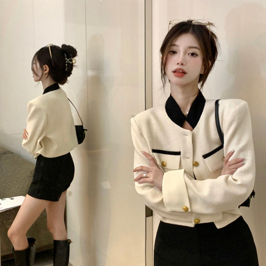 Short Stitched Knitted Jacket Equestrian Clothing