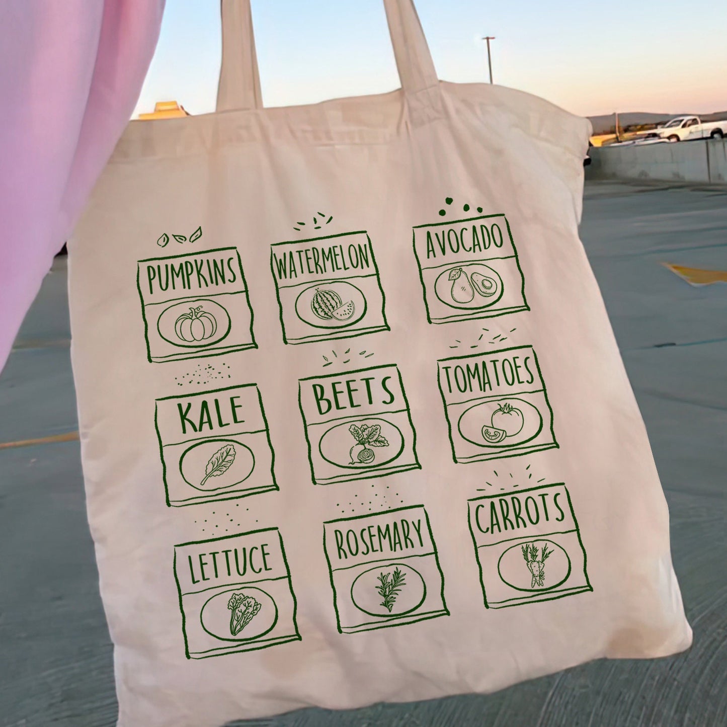 Printed One-shoulder Folded Bag Shopping Bag
