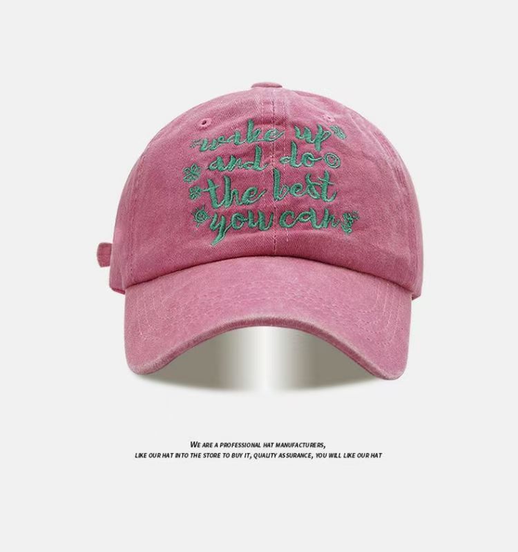 Face-looking Small Letters Soft Top Washed Sun-proof Baseball Cap For Men