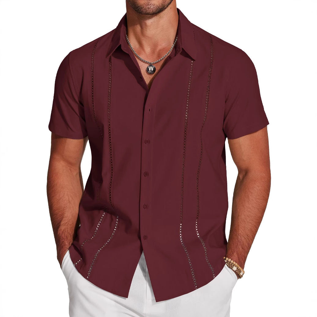 Trendy Wild Hawaii Holiday Revers Herreskjorte