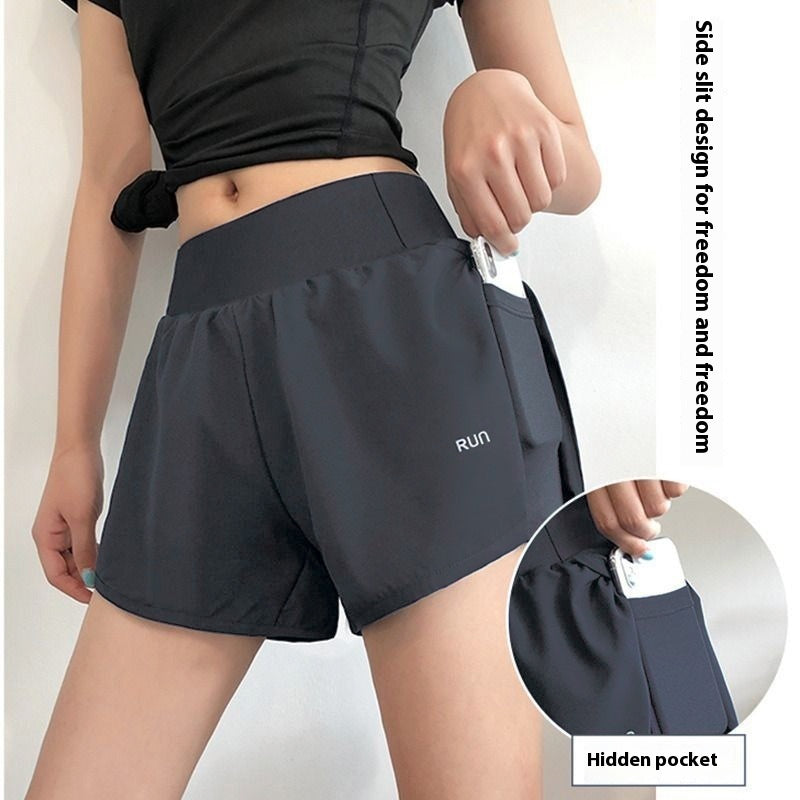 Yogatøj Lomme Sportsshorts Dame Hurtigtørrende Fitness