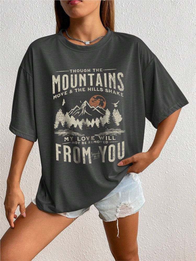 Women's Cotton T-shirt Sunset Print