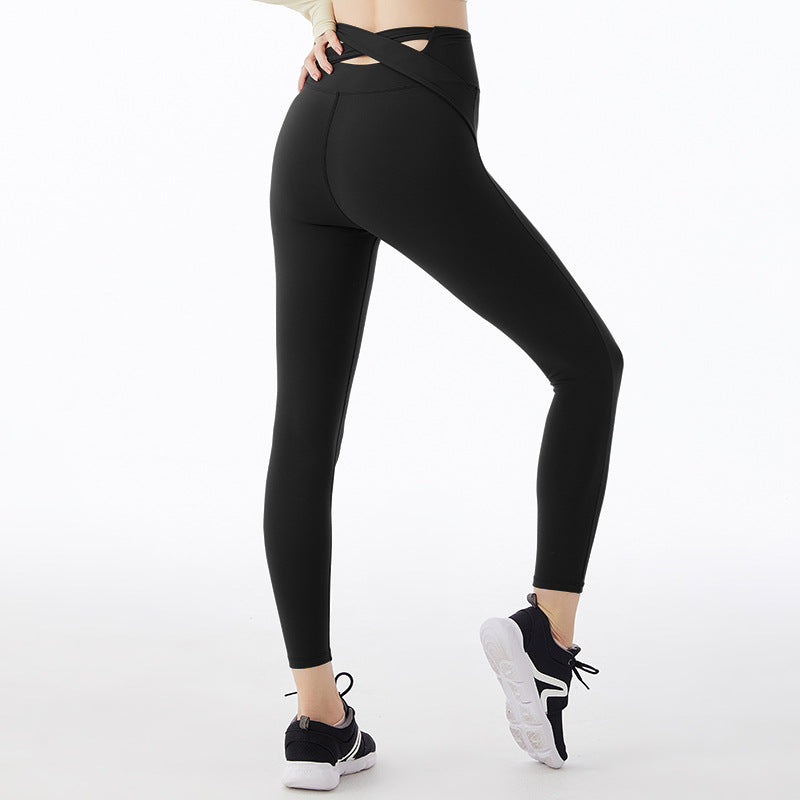Women's Cross Back High Waist Sweatpants Trousers