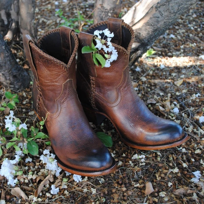 Autumn And Winter New Thick-heeled Mid-heel 40-43 Low-top Women's Boots