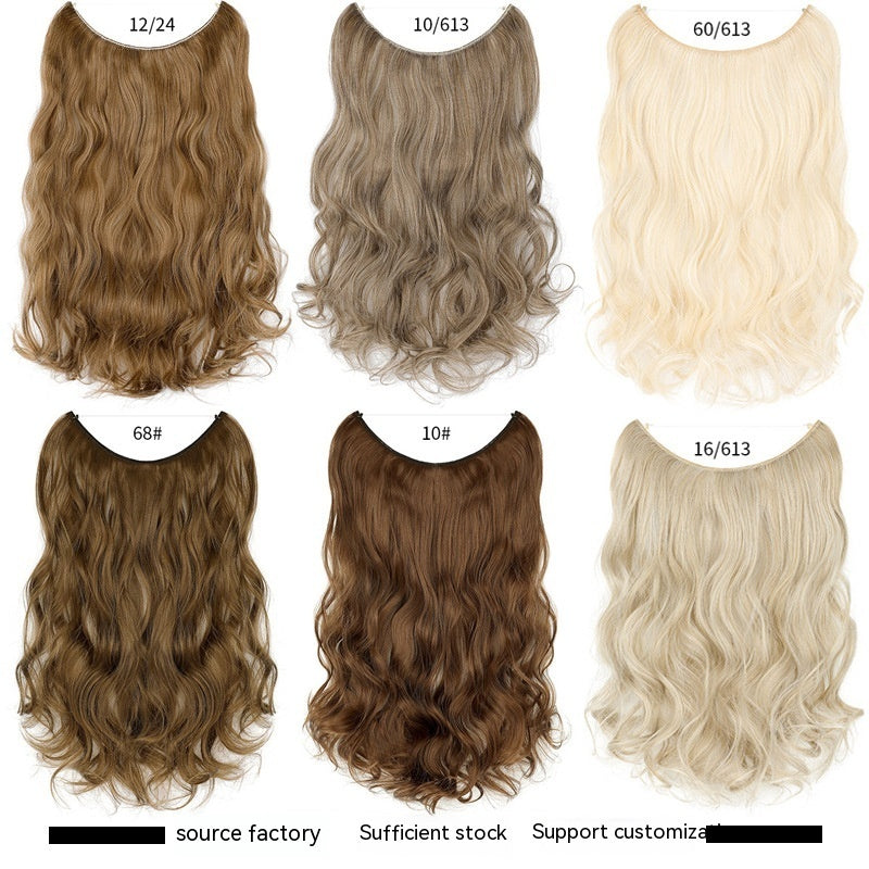 Women's One-piece Seamless Hair Extension Wig Set