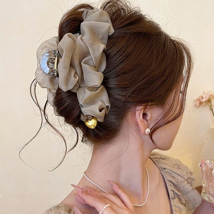 Dried Rose Flower Hair Clip For Women