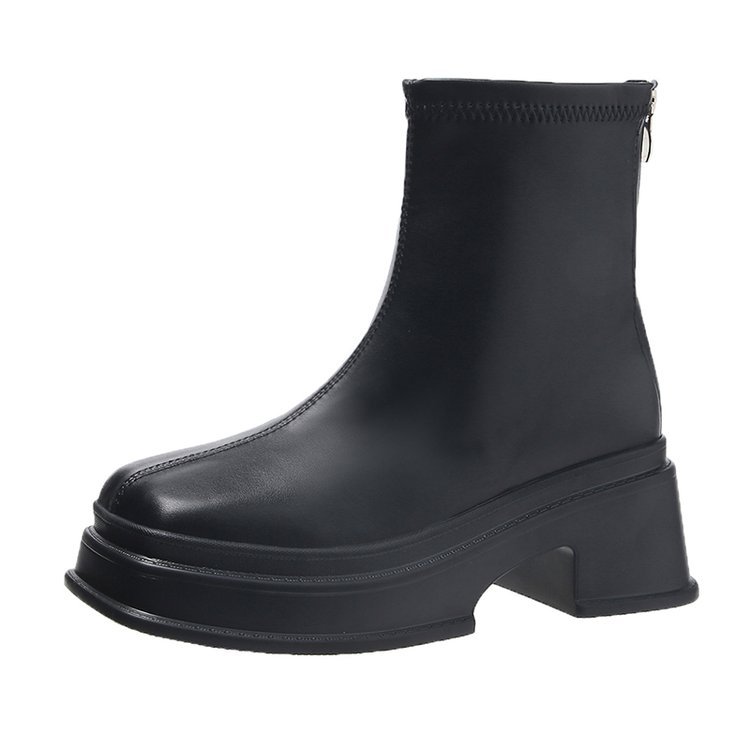 Korean Style All Match Retro Thick Heel Short Boots