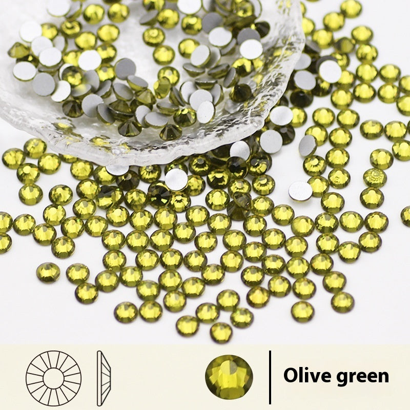 Colored Round Flat Bottomed Crystal Glass Diamond