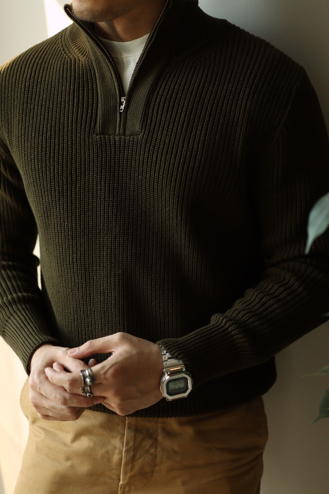 Ami Kaji Semi-turtleneck Fashion European Sweater