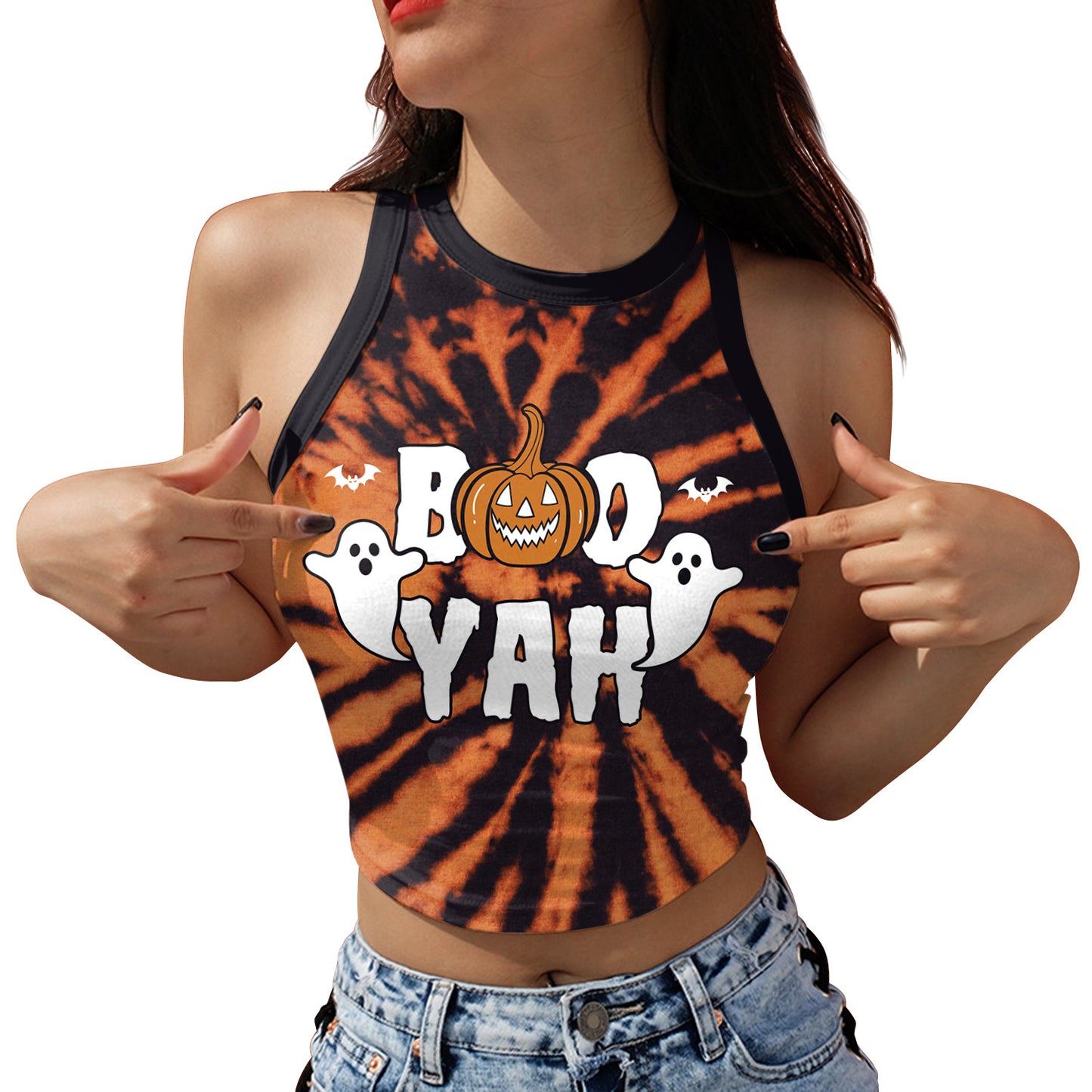 Skeleton Skull Digital Printing Vest Top For Women