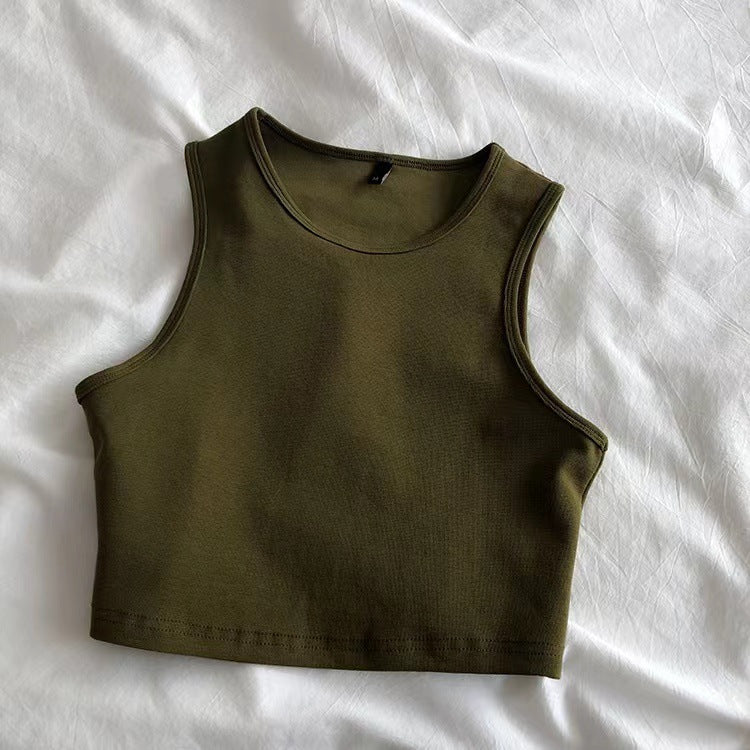 Women's short waistcoat with exposed navel