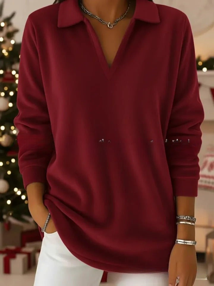 Casual Loose Fashion Retro Long-sleeved Pullover Fleece Sweatshirt