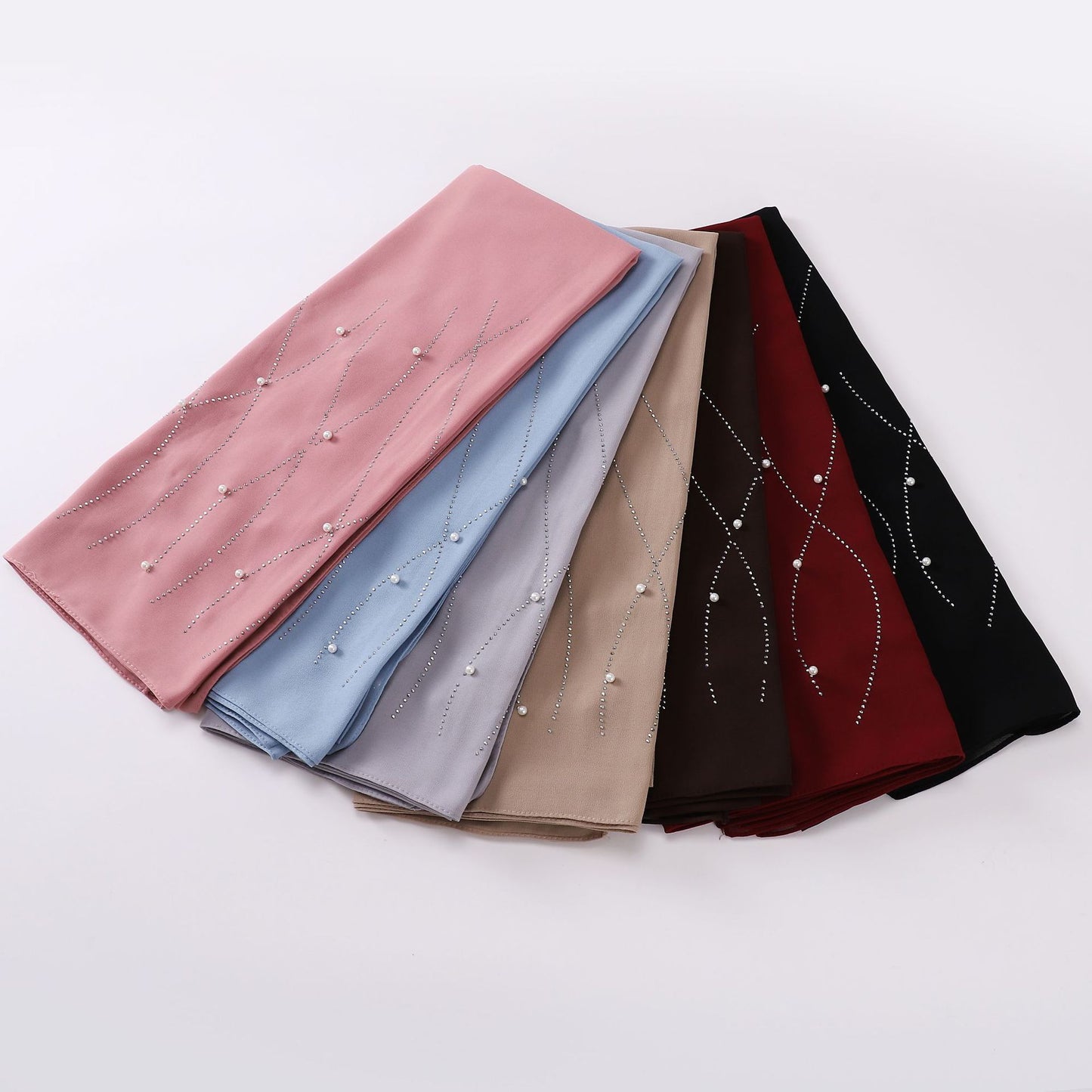 Women's Mesh Rhinestone Headscarf Shawl