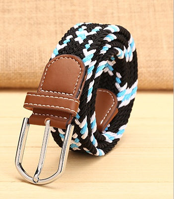 Elastic woven elastic men's belt