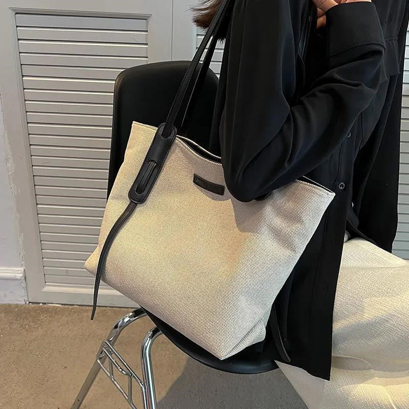 Versatile Canvas Bag Commuting One Shoulder Simplicity