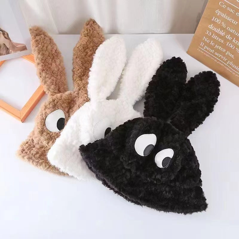 Cute Long Ears Cartoon Pullover Cute Rabbit Plush Hat