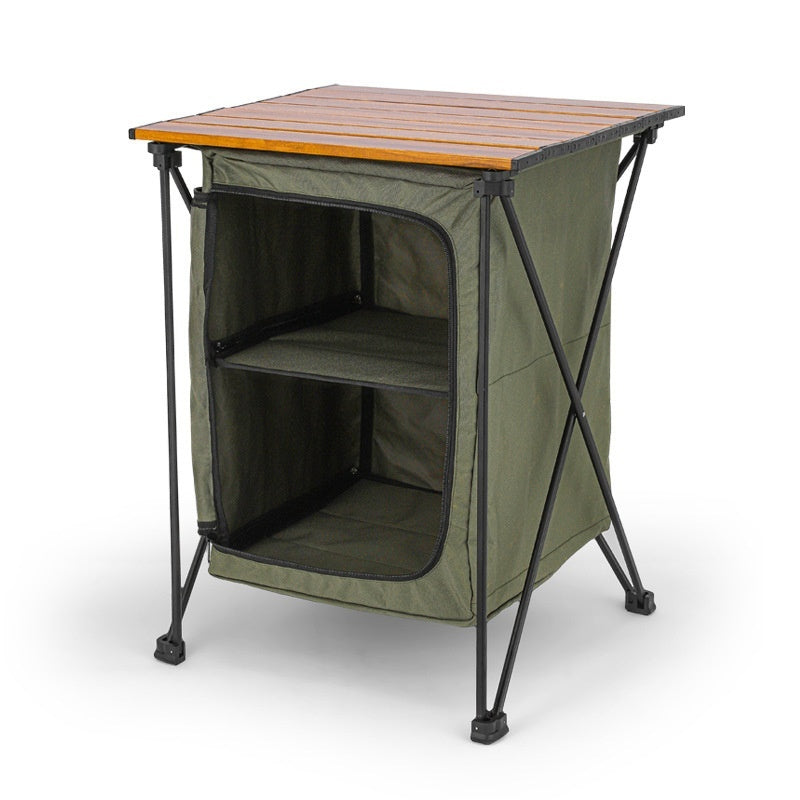 Outdoor Camping Folding Storage Cabinet Table