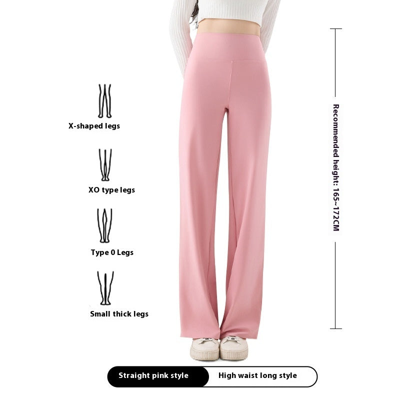 Shark Skin Narrow Version Straight-leg Pants Women