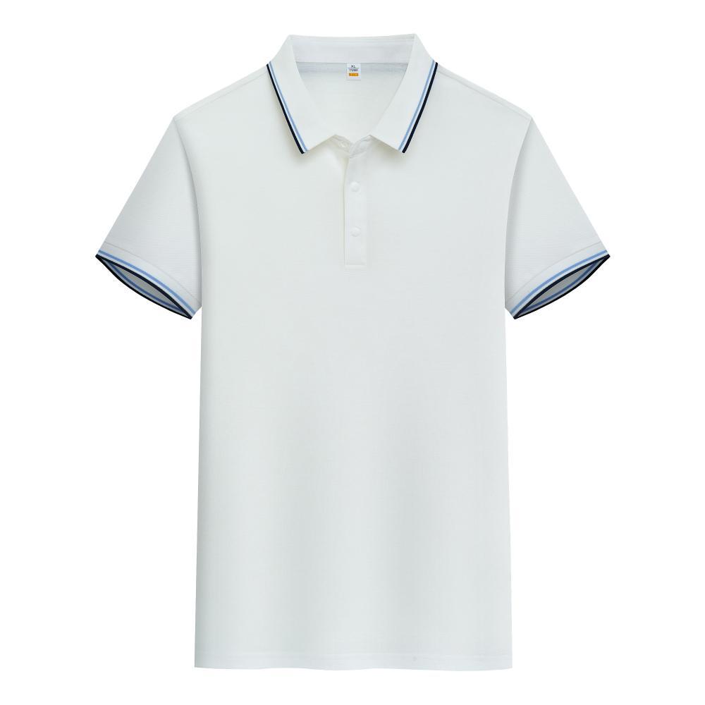 Pure Cotton Soft Polo Shirt Business Casual Lapels Short Sleeve