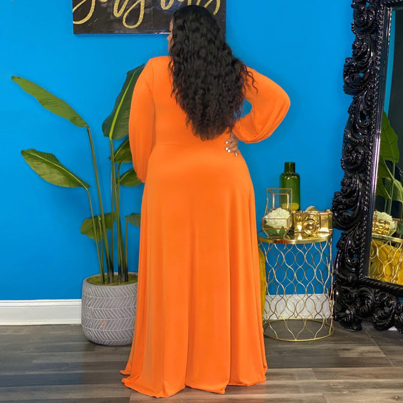 Split Cutout Lace-Up Plus-Size Dress For Women