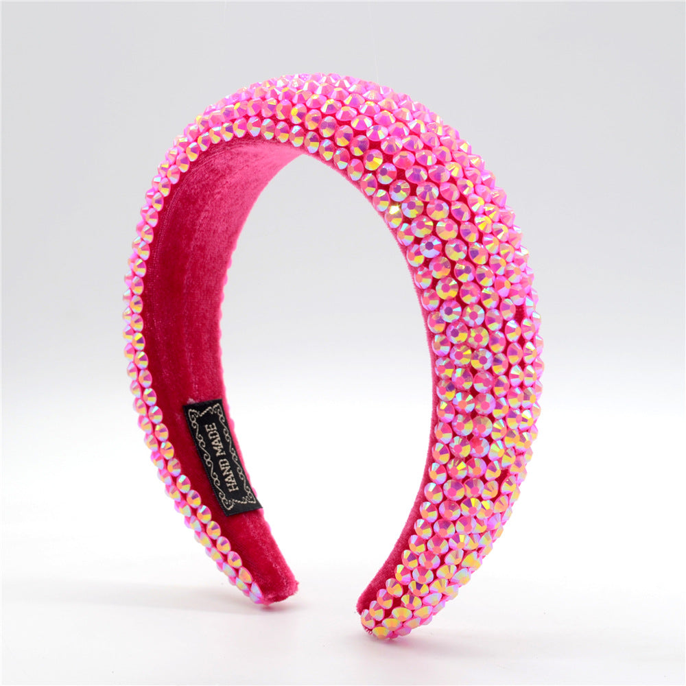 Baroque Hairband Wide Edge Diamond Hairband