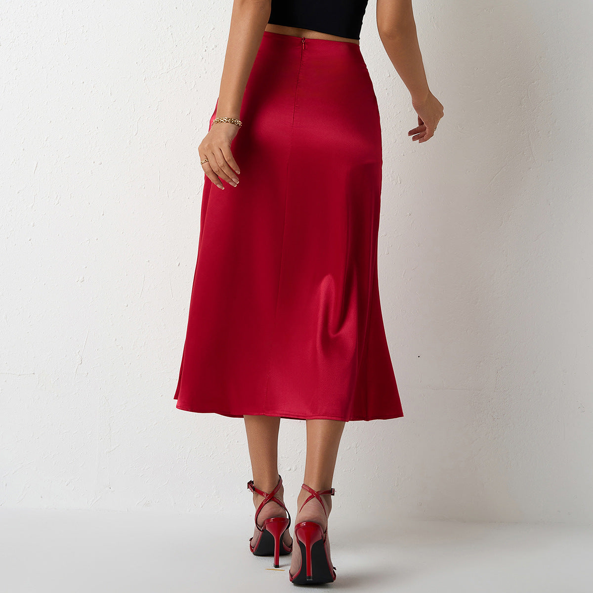 Satin Women's Fishtail Satin Skirt