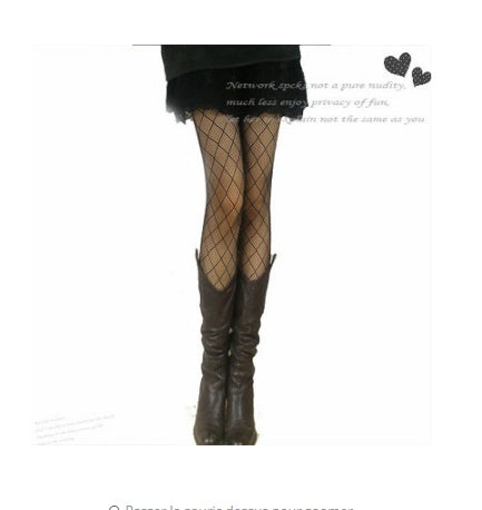 Fashion women's women's women's black sexy fish net pattern jacquard tights pantyhose women