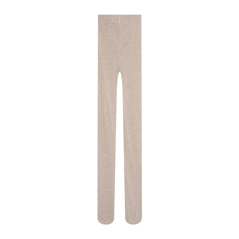 Gray Long-pile Cotton Tights Lightweight Base Leggingsstockings