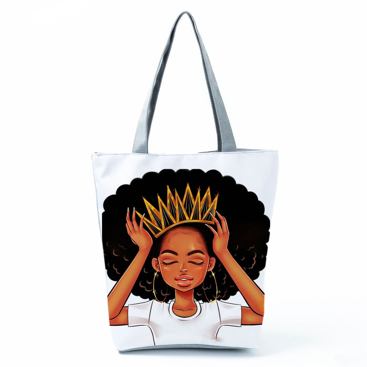 Girls Print Portable Lazy Lightweight Shopping Bag