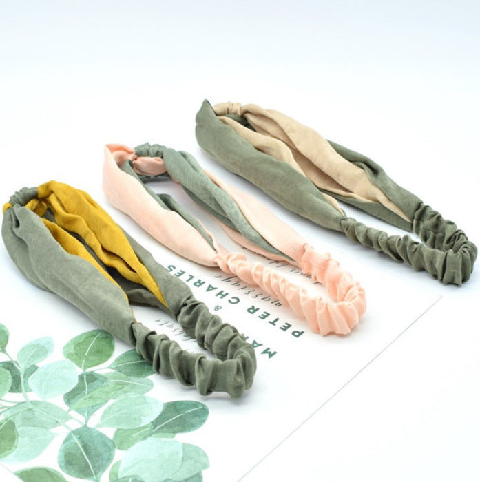 Sweet MSN Women's Color Matching Cross Hair Band