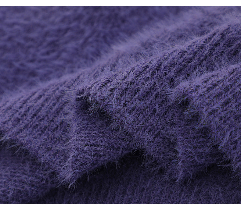 Efterår og Vinter Blød Klæbrig Mink-lignende Sweater