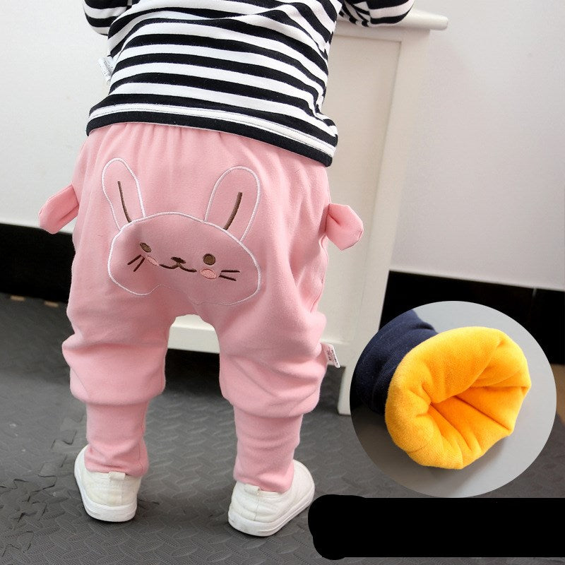 Children's Clothing Baby Plus Velvet Pants Autumn And Winter