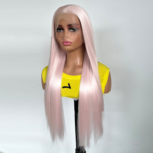 European And American Women's Pure Color All-matching Fashion Long Straight Hair Natural Wig