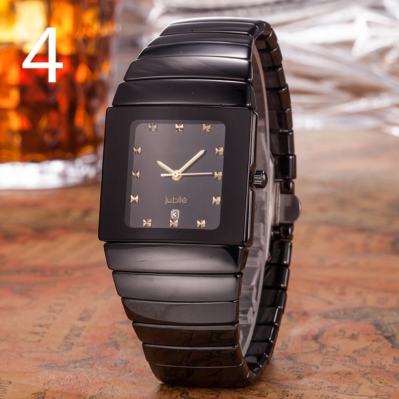 Men's ceramic quartz watch