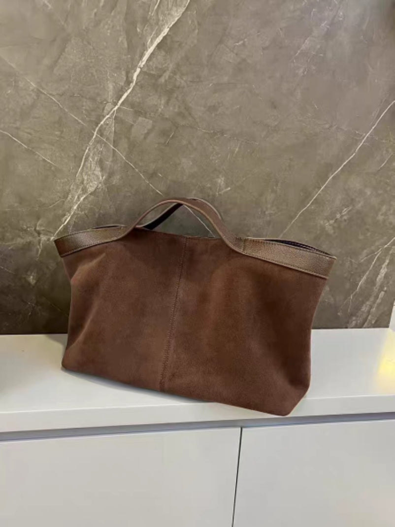 High-grade Portable One Shoulder New Autumn And Winter Matte Leather Simple Tote Bag