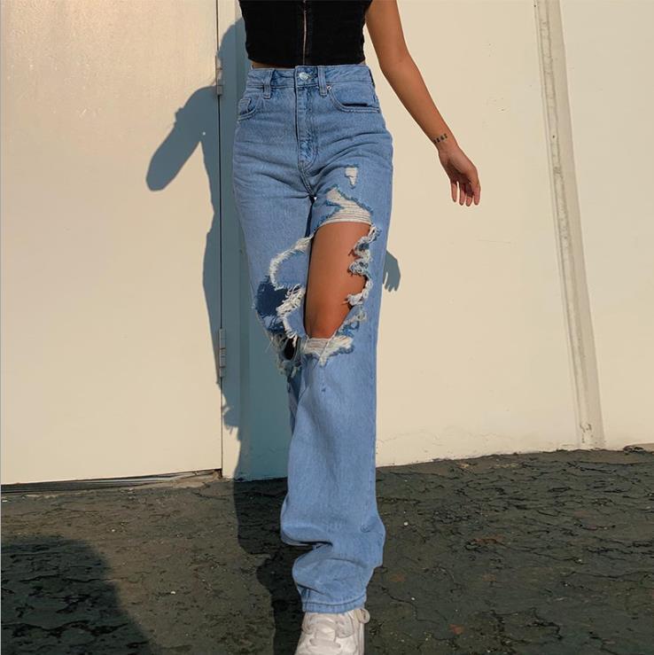 High-rise Loose-fitting Wide-leg Women's Jeans