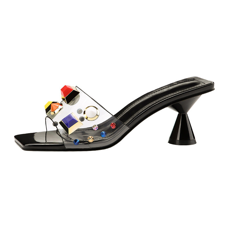 Fashion Open-toed Outer Sandals With Sexy Thick Heels