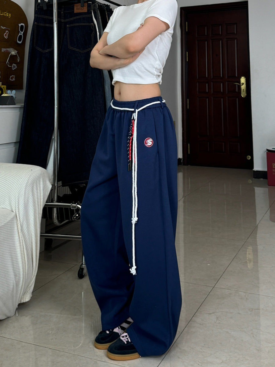 Track Sweatpants Straight Hip Hop Wide Leg Casual Trousers