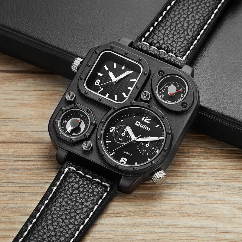 Firkantet Punk Dual Display Urskive Herre Multifunktionelt Sports Personlighed Remur
