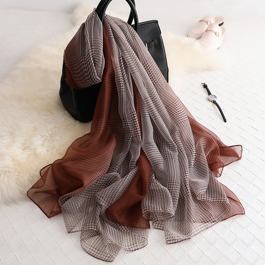 Fashion Women's Houndstooth Long Sun Shawl Scarf