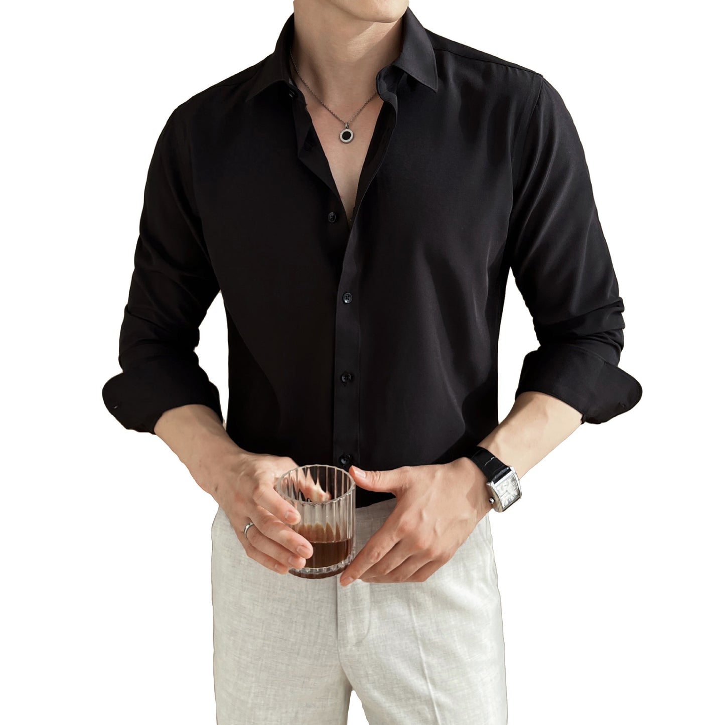 Seven-color Men's Long-sleeved Business Shirt