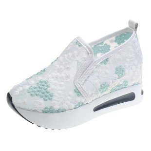Casual Platform Slip-on Mesh Breathable Women's Sequin Shoes