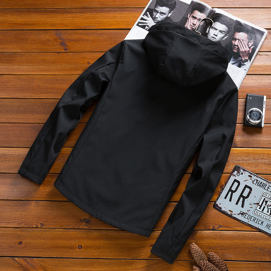 Hooded jacket men's casual