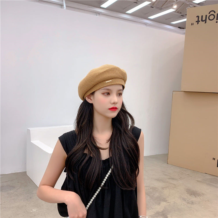 Women's Spring And Summer New Knitted Patch Beret