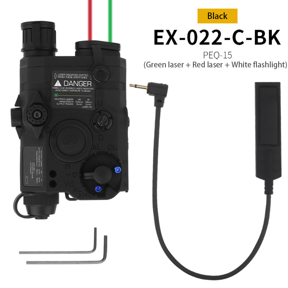 New Original PEQ-15 Full-featured Simulation Weapon Light Infrared Illuminator Infrared Laser And Visible Light Laser