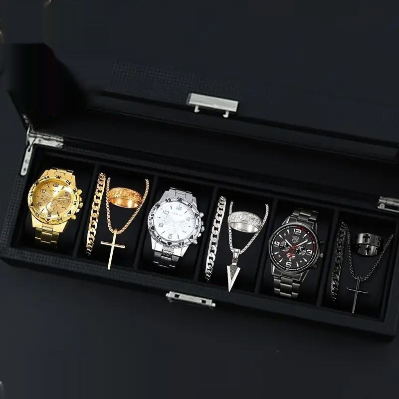 Men's Watches  Fashionable Multi-color Assortment Of Quartz Men's Watches 12-set