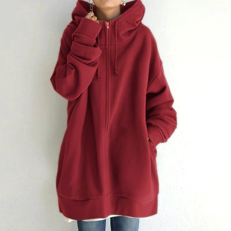 Fuzzy hoodies til kvinder, lange sportspullover hoodies, hoodies med fuld lynlås, sweatshirts
